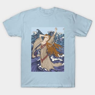 Pre-Raphaelite Girl 3 (Blue) T-Shirt